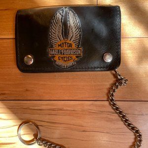 Harley Davidson Leather Chain Wallet